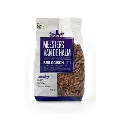 Crunchy appel-kaneel van Meesters van de Halm, 6x 450 gr